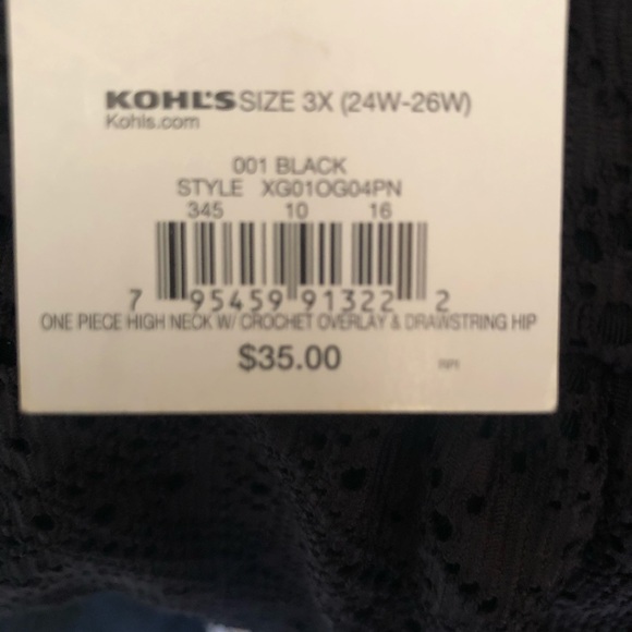 SO Crochet Overlay High Neck Halter Tie One Piece - Picture 8 of 9